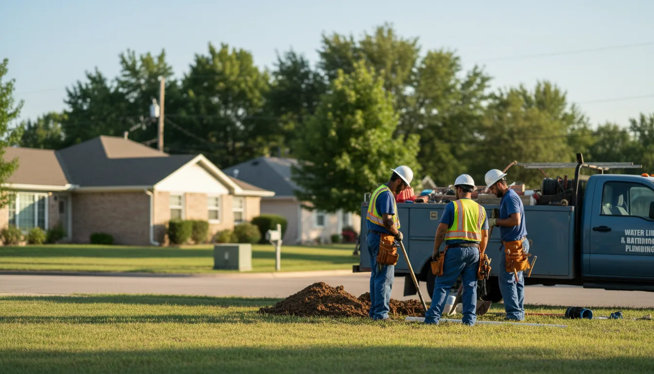 Residential water line and bathroom plumbing service in Rosalie, NE